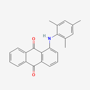 molecular formula C23H19NO2 B1665567 蒽醌，1-(2,4,6-三甲基苯基氨基)- CAS No. 73791-32-9