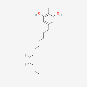 molecular formula C20H32O2 B1665608 1,3-苯二酚，2-甲基-5-(8-十三烯基)-，(Z)- CAS No. 72629-62-0
