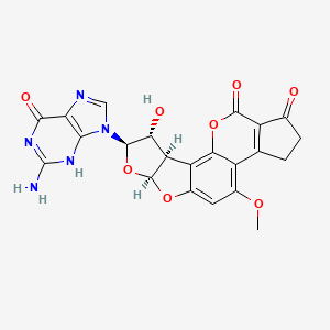 molecular formula C22H17N5O8 B1665620 AFB1-N7-guanine CAS No. 79982-94-8