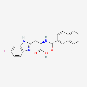 B1665624 3-(6-Fluoro-1h-Benzimidazol-2-Yl)-N-(Naphthalen-2-Ylcarbonyl)-D-Alanine CAS No. 884033-66-3