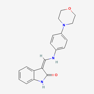 B1665647 3-((4-Morpholinophenylamino)methylene)-1,3-dihydroindol-2-one CAS No. 503626-12-8