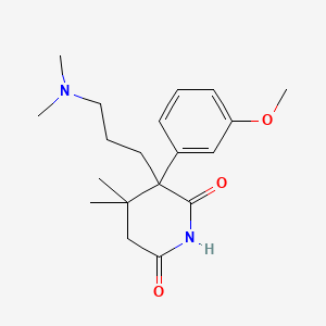molecular formula C19H28N2O3 B1665650 3-(3-甲氧基苯基)-3-(3-二甲氨基丙基)-4,4-二甲基哌啶-2,6-二酮 CAS No. 53873-21-5