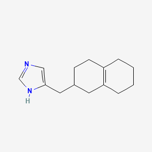 B1665651 1H-Imidazole, 5-((1,2,3,4,5,6,7,8-octahydro-2-naphthalenyl)methyl)- CAS No. 226571-05-7