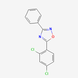 molecular formula C14H8Cl2N2O B1665663 5-(2,4-Dichlorophenyl)-3-phenyl-1,2,4-oxadiazole CAS No. 352346-46-4