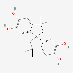 molecular formula C21H24O4 B1665664 5,5',6,6'-Tetrahydroxy-3,3,3',3'-Tetramethyl-1,1'-Spirobisindane CAS No. 77-08-7