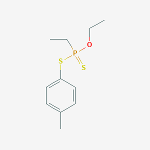 molecular formula C11H17OPS2 B1665666 次亚磷酸乙酯，O-乙基 S-(4-甲基苯基) 酯 CAS No. 333-43-7