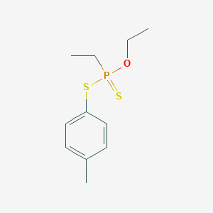 molecular formula C11H17OPS2 B1665666 Phosphonodithioic acid, ethyl-, O-ethyl S-(4-methylphenyl) ester CAS No. 333-43-7