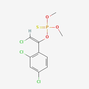 molecular formula C10H10Cl3O3PS B1665670 Phosphorothioic acid, O-(2-chloro-1-(2,4-dichlorophenyl)ethenyl) O,O-dimethyl ester CAS No. 1217-98-7