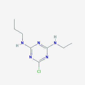 molecular formula C8H14ClN5 B166573 6-chloro-N-ethyl-N'-propyl-1,3,5-triazine-2,4-diamine CAS No. 90952-64-0