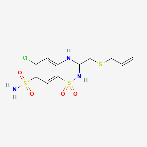 molecular formula C11H14ClN3O4S3 B1665744 阿尔蒂亚嗪 CAS No. 133585-76-9