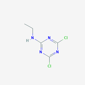 molecular formula C5H6Cl2N4 B166575 1,3,5-三嗪-2-胺，4,6-二氯-N-乙基- CAS No. 3440-19-5