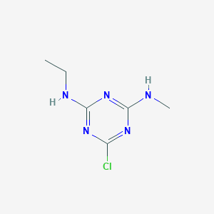 molecular formula C6H10ClN5 B166578 2-Chloro-4-methylamino-6-ethylamino-S-triazine CAS No. 3084-92-2