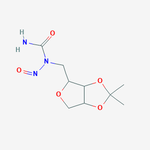 molecular formula C9H15N3O5 B1665907 1-[(2,2-Dimethyl-3a,4,6,6a-tetrahydrofuro[3,4-d][1,3]dioxol-4-yl)methyl]-1-nitrosourea CAS No. 30002-86-9