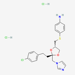 molecular formula C22H26Cl3N3O2S B1665910 阿扎兰司他二盐酸盐 CAS No. 143484-82-6