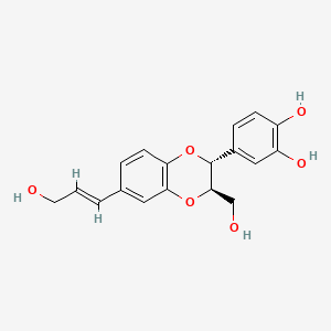 molecular formula C18H18O6 B1665962 美国醇 A CAS No. 133838-65-0