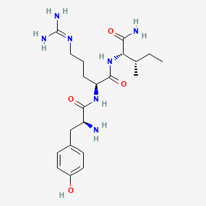 molecular formula C21H35N7O4 B1666045 酪氨酸-精氨酸-异亮氨酰胺 CAS No. 139026-55-4