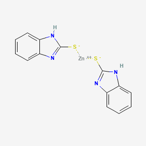 molecular formula C14H10N4S2Zn B1666058 2-巯基苯并咪唑锌盐 CAS No. 3030-80-6