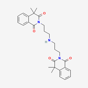 molecular formula C28H33N3O4 B1666073 2,2'-(亚甲基双(三亚甲基))-二-(4,4-二甲基-1,3-(2H,4H)-异喹啉二酮) CAS No. 62715-01-9