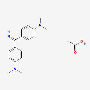 molecular formula C19H25N3O2 B1666132 4,4'-碳酰亚胺双(N,N-二甲基苯胺)醋酸盐 CAS No. 5089-20-3