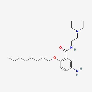 B1666174 Benzamide, 5-amino-N-(2-(diethylamino)ethyl)-2-(octyloxy)- CAS No. 13738-15-3