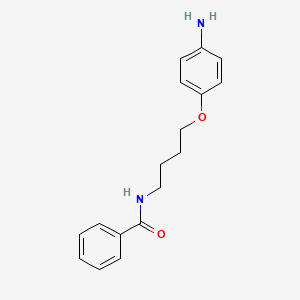 molecular formula C17H20N2O2 B1666178 苯甲酰胺，N-(4-(对氨基苯氧基)丁基)- CAS No. 101587-77-3