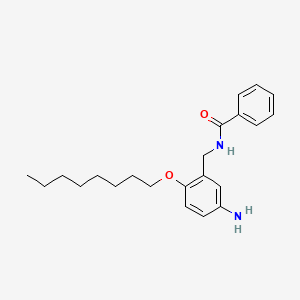 molecular formula C22H30N2O2 B1666179 Benzamide, N-(5-amino-2-(octyloxy)benzyl)- CAS No. 6113-85-5