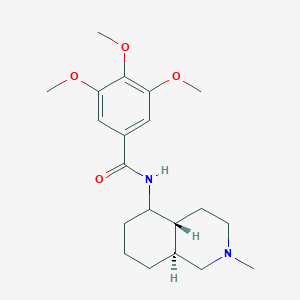 B1666186 BENZAMIDE, N-(DECAHYDRO-2-METHYL-5-ISOQUINOLYL)-3,4,5-TRIMETHOXY-, trans- CAS No. 27460-73-7