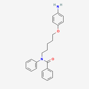 B1666191 BENZANILIDE, N-(5-(p-AMINOPHENOXY)PENTYL)- CAS No. 102955-75-9