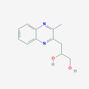 molecular formula C12H14N2O2 B016662 3-(3-甲基喹喔啉-2-基)丙烷-1,2-二醇 CAS No. 42015-36-1
