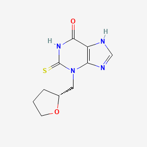 molecular formula C10H12N4O2S B1666224 3-[[(2R)-氧杂环丙烷-2-基]甲基]-2-硫代亚基-7H-嘌呤-6-酮 CAS No. 618913-30-7