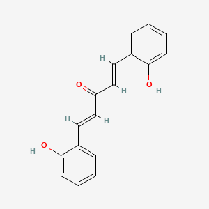 molecular formula C17H14O3 B1666269 1,5-Bis(2-hydroxyphenyl)penta-1,4-dien-3-one CAS No. 131359-24-5