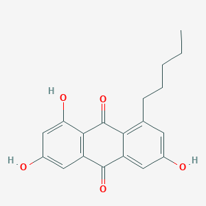 molecular formula C19H18O5 B166634 1,3,6-三羟基-8-正戊基蒽醌 CAS No. 135161-99-8