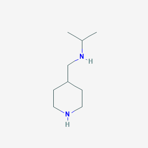 molecular formula C9H20N2 B166637 N-(哌啶-4-基甲基)丙烷-2-胺 CAS No. 1225475-79-5