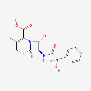 7-(alpha-Hydroxy-alpha-phenylacetamido)-3-methyl-3-cephem-4-carboxylic acid