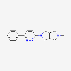 molecular formula C17H20N4 B1666399 2-甲基-5-(6-苯基哒嗪-3-基)八氢吡咯并[3,4-c]吡咯 CAS No. 848591-89-9