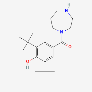 molecular formula C20H32N2O2 B1666413 1-(4-羟基-3,5-二叔丁基苯甲酰)均哌嗪 CAS No. 117009-82-2