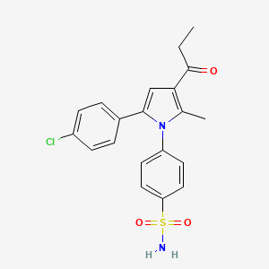 molecular formula C20H19ClN2O3S B1666414 4-(5-(4-氯苯基)-2-甲基-3-丙酰吡咯-1-基)苯磺酰胺 CAS No. 1000279-69-5