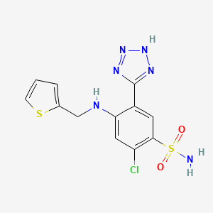 molecular formula C12H11ClN6O2S2 B1666452 Azosemida CAS No. 27589-33-9