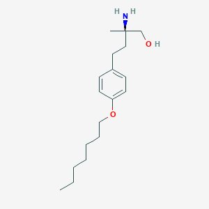 B1666459 (2R)-2-amino-4-(4-heptoxyphenyl)-2-methylbutan-1-ol CAS No. 241476-71-1