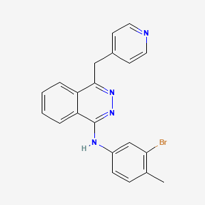 molecular formula C21H17BrN4 B1666487 N-(3-溴-4-甲基苯基)-4-(吡啶-4-基甲基)酞嗪-1-胺 CAS No. 300842-64-2