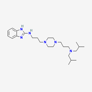 molecular formula C25H44N6 B1666511 N-(3-(4-(3-(Diisobutylamino)propyl)piperazin-1-yl)propyl)-1H-benzo(d)imidazol-2-amine CAS No. 615539-20-3