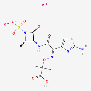 molecular formula C13H16K2N5O8S2+ B1666513 阿兹雷南二钾盐 CAS No. 80581-95-9