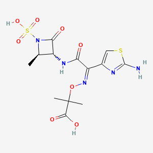 molecular formula C13H17N5O8S2 B1666516 阿兹特罗南 CAS No. 78110-38-0