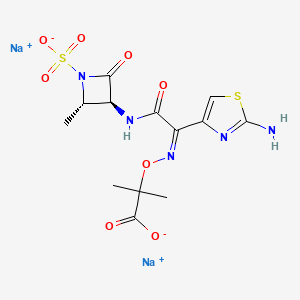 B1666517 Aztreonam disodium CAS No. 80581-86-8