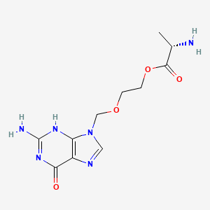 molecular formula C11H16N6O4 B1666553 阿昔洛韦丙氨酸酯 CAS No. 84499-64-9