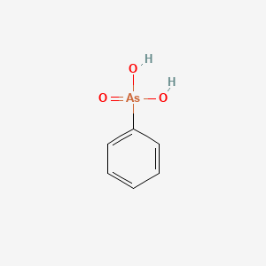 molecular formula C6H7AsO3<br>C6H5AsO(OH)2<br>C6H7AsO3 B1666557 苯胂酸 CAS No. 98-05-5