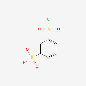 molecular formula C6H4ClFO4S2 B1666578 苯磺酰氟，3-(氯磺酰基)- CAS No. 2489-52-3