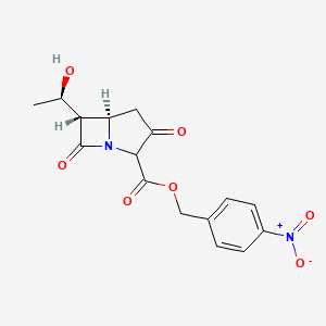 molecular formula C16H16N2O7 B1666607 (5R,6S)-4-硝基苄基 6-((R)-1-羟乙基)-3,7-二氧代-1-氮杂双环[3.2.0]庚烷-2-羧酸盐 CAS No. 74288-40-7