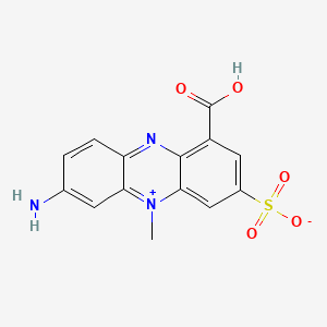 B1666624 Phenazinium, 7-amino-1-carboxy-5-methyl-3-sulfo-, inner salt CAS No. 6508-65-2