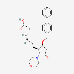 molecular formula C29H35NO5 B1666646 (Z)-7-[(1R,2R,5S)-2-吗啉-4-基-3-酮-5-[(4-苯基苯基)甲氧基]环戊基]庚-4-烯酸 CAS No. 81496-19-7